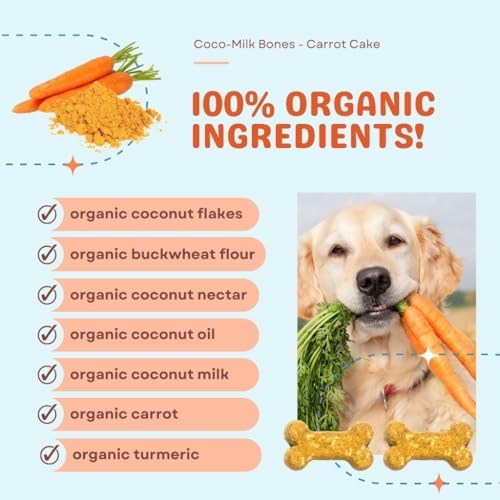 CocoTherapy Coco-Milk Bones Dog Treat (Carrot Cake) 6 Oz.