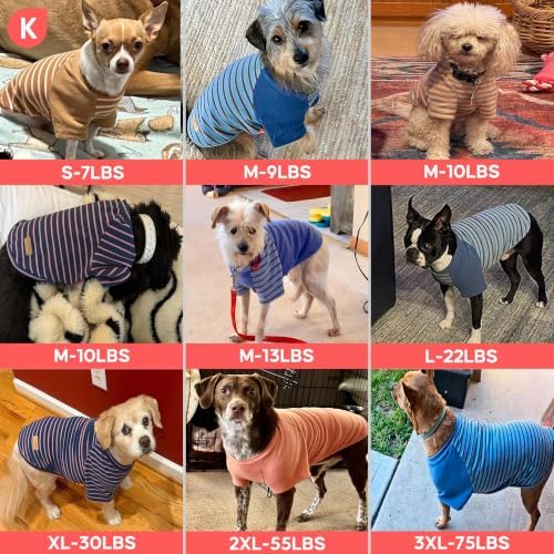 KYEESE 3Pack Dog Sweater with Sleeves Fleece Shirt for Medium Dogs
