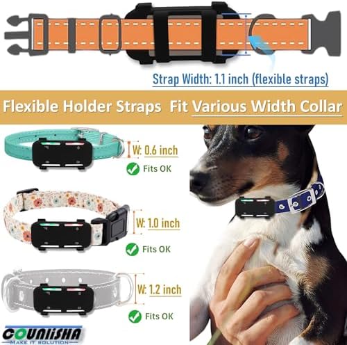 Silicone Holder Compatible for Tractive Dog 6 GPS Tracker 2025,Black