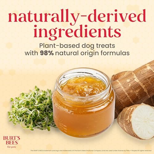 Burt's Bees Manuka Honey Ginger Dental Dog Treats, Peanut Butter, Large