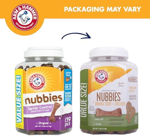 Arm & Hammer Nubbies Dental Treats Value Size, Chicken Flavor, 139 Ct, 2-Pk