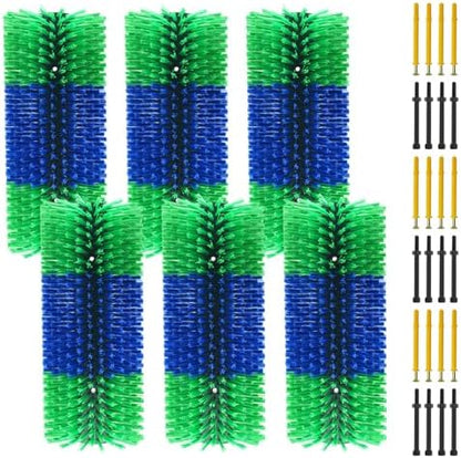 6pcs Livestock Scratching Brush Goat Scratcher Brush Full Massage Grooming Tool with 24 Screws for Cow,Cattle,Cow,Sheep, Horses,Pigs