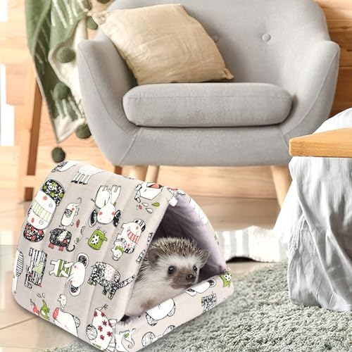 UPINS 2 Pack 9.8 inches Guinea Pig Bed,Guinea Pig Hideout