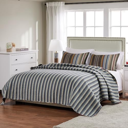 Greenland Home Durango 100% Cotton Reversible Quilt Set, 2-Piece Twin/XL, Earth