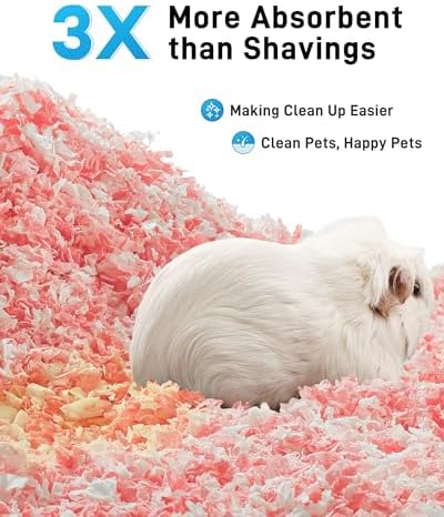 BUCATSTATE Hamster Bedding 101L, Truly 99% Dust-Free Paper Bedding, Blue