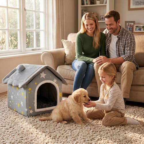 Dog House Indoor Portable Puppy Cave Cat Nest Kennel Pet Bed