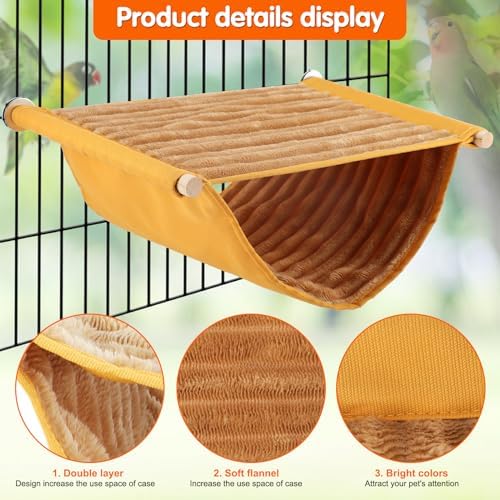 BWOGUE Bird Nest Bed Hanging Hammock, Parakeet Bed for Cage, Cockatiel Bed