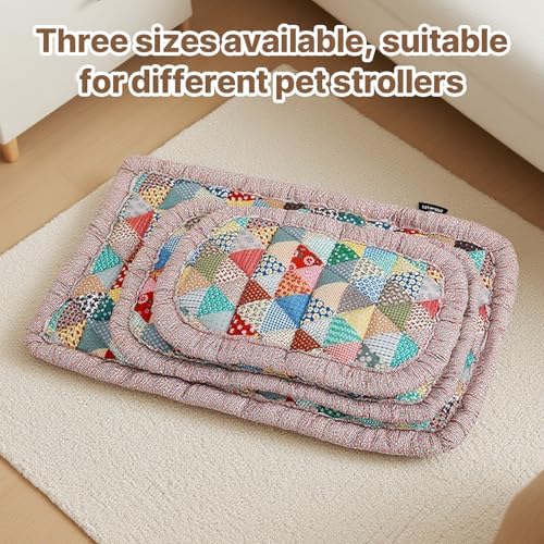 Beberoad Reversible Pet Stroller Pad - Dual-Sided Cooling & Warmth Cushion, Washable Mat for Cats and Dogs, All-Season Use