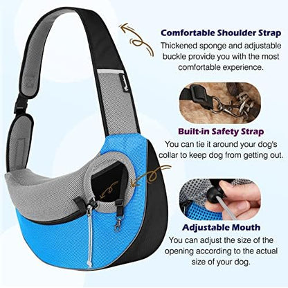 Pawaboo Pet Sling Carrier for Small Dogs Cats
