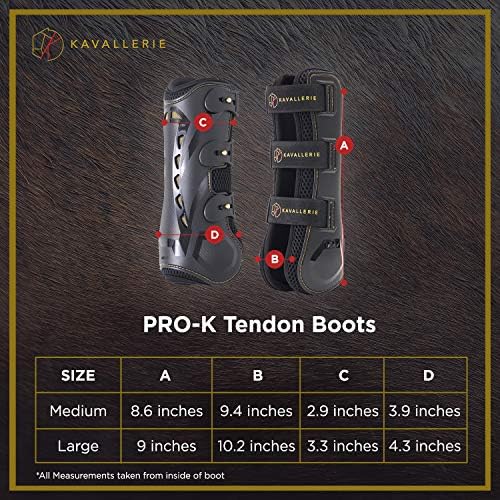 Kavallerie Classic Tendon Boots, Impact-Absorbing Material, Breathable & Evenly Distribute Pressure, Protect Tendon and Ligaments, Anti-Slip, Anti- Sore and Moisture Repellant Show Jumping Boots