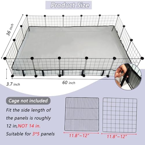DZWLKJ Guinea Pig Cage Liner Tarp Bottom Waterproof and Washable Base Also for Rabbits, Bunny, Chinchesillas, Hedgehog, Ferrets and Other Small Animals(36x60 inches)