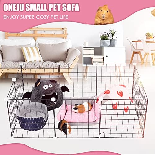 Guinea Pig Couch - Guinea Pig Sofa, Removable Cushioned Pillow, Stuffed Arms and Back, Super Cozy, Ideal Bed for Small Pets