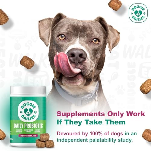 Doggie Dailies Daily Probiotic Soft Chews for Dogs, Duck, 225 Count