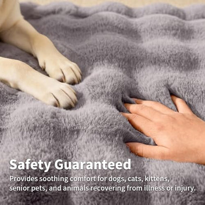 SOMAHE Plush Dog Bed Mat, Machine Washable, Large 35x27 Dark Grey