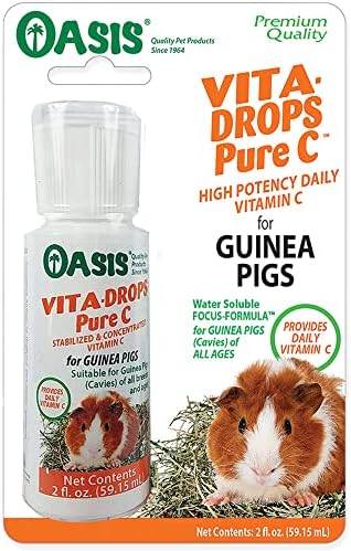 OASIS #80254 Vita Drops-Pure C for Guinea Pig, 2-Ounce, Packaging may vary