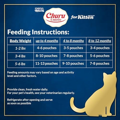 INABA Churu Entree Bisque Kitten Wet Cat Food, Tuna, 6ct
