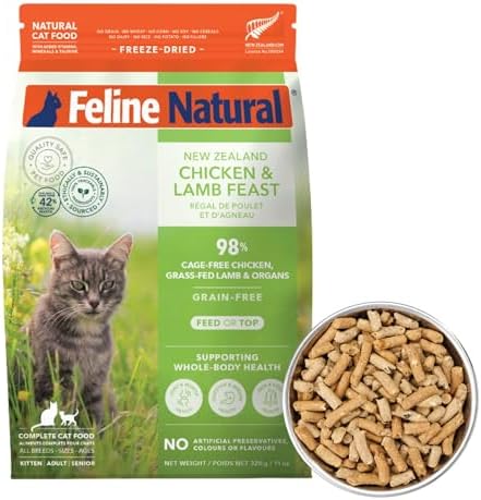 Feline Natural - High Protein Freeze Dried Dry Cat Food with 98% Meat