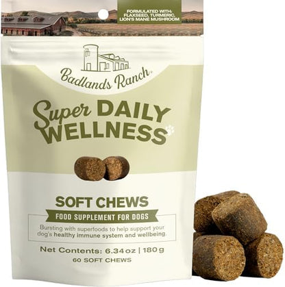 Badlands Ranch Super Daily Wellness Soft Chews for Dogs, 60 Chews