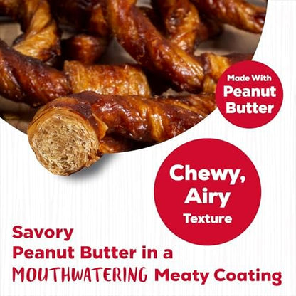 Country Kitchen Rawhide Free, Peanut Butter Rings Dog Chews, 21 Count