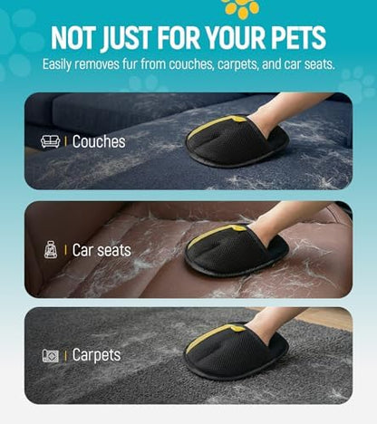 Pet Hair Removal Glove for Dogs & Cats - Upgraded Reusable Electrostatic Pet Hair Glove, Pet Hair Remover Tool for Laundry, Couch, Carpet & Car Seat, Gentle Grooming Mitt