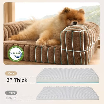Bedsure ComfyFleece™ Memory Foam Orthopedic Small Dog Bed with Sides 24"