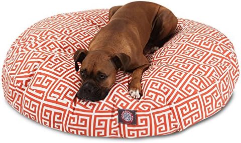 Grey Towers Medium Round Indoor Outdoor Pet Dog Bed With Removable Washable Cover By Majestic Pet Products