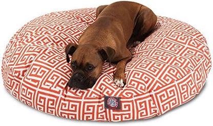 Grey Towers Medium Round Indoor Outdoor Pet Dog Bed With Removable Washable Cover By Majestic Pet Products