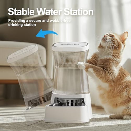 Automatic Dog Water Dispenser, Stainless Steel Bowls Feeder, 100% BPA-Free
