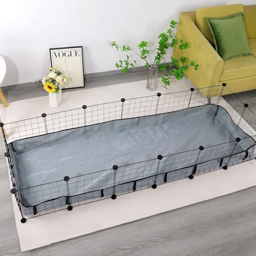 Guinea Pig Cage Liner Tarp Bottom Waterproof and Washable Base Also for Rabbits, Bunny, Chinchesillas, Hedgehog, Ferrets and Other Small Animals(28x84 inches)