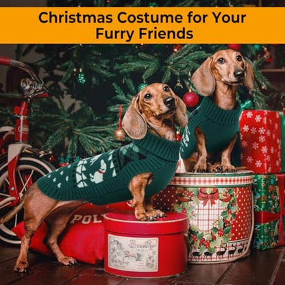 Lelepet Mini Dachshund Sweater Turtleneck Dog Sweaters for Small Dogs XS-XL
