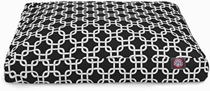 Majestic Pet Rectangular Dog Bed, Small, 27x20x4 in, Washable, Black
