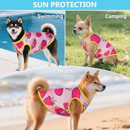KYEESE 2Pack Dog Shirts for Small Medium Dogs Breathable Mesh Tank Top