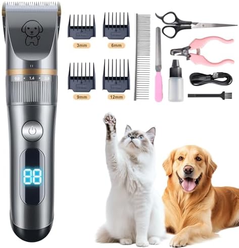 Dog Clippers Grooming Kit for Heavy Thick Coats Dog Cat Pet