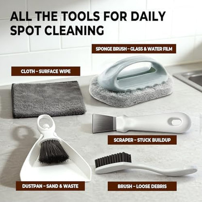 Bearded Dragon Tank Cleaning Kit, Reptile Enclosure Cleaning Set for Lizard