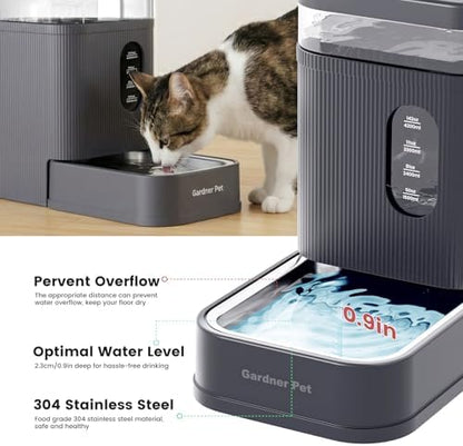 1.7 Gallon Automatic Dog Water Dispenser with Stainless Steel Bowl