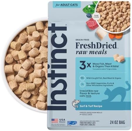 Instinct Freeze Dried Raw Meals, Natural Cat Food, Pollock, 24 oz. Bag