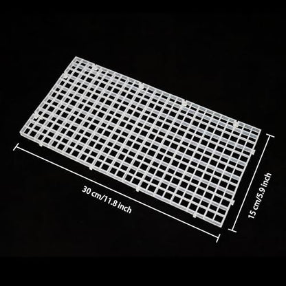 Aquarium Fish Tank Bottom Isolation 8 Pcs, Plastic Egg Crate Grid