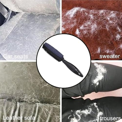 Premium Rubber Pet Hair Brush - Removes Hair from Couches & Pets' Coats B