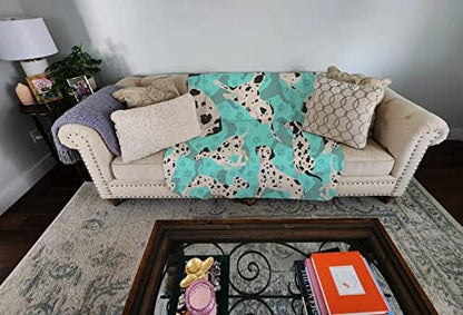 Caroline's Treasures MLM1033LQB Dalmatian Quilted Blanket 50x60 Artwork Pattern Quilted Throw Blanket for Bed, Couch, Sofa, Soft and Lightweight