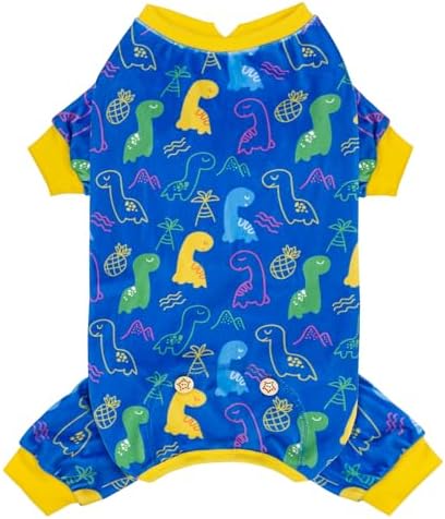 KYEESE Velvet Dog Pajamas for Small Dogs Onesie for Daily Wear, Dinosaur