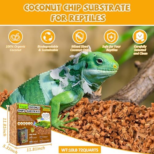 Legigo 10LB Coconut Husk for Reptiles, 72QT Natural Coconut Fiber Substrate