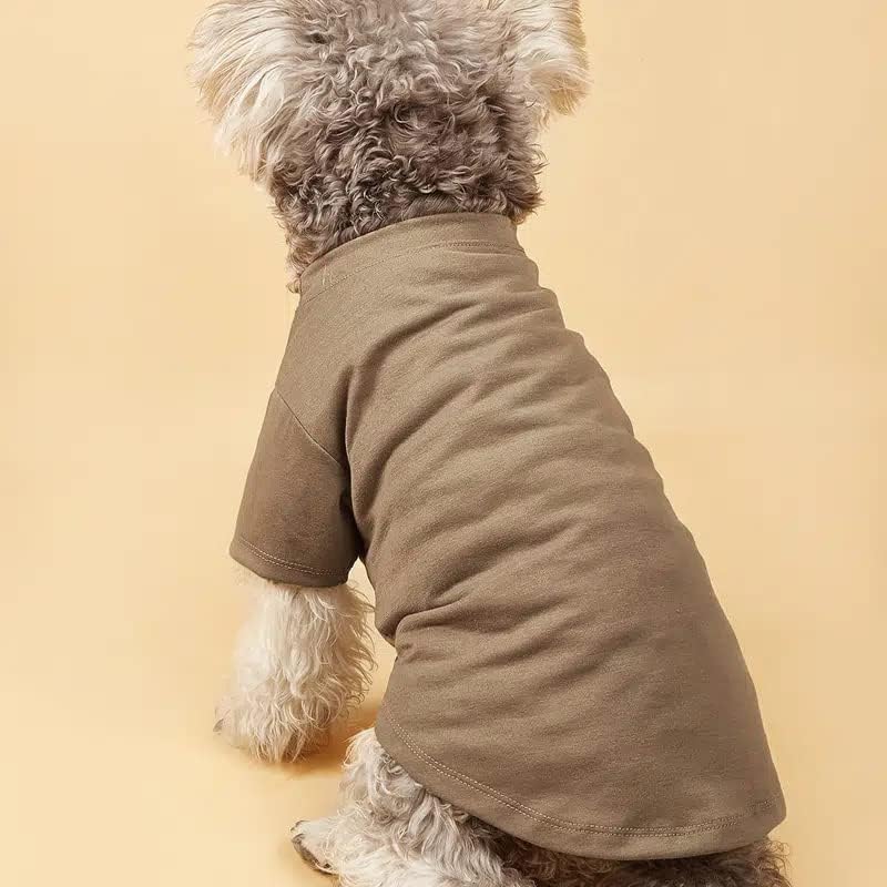 Cute Dog Clothes,Dog T Shirt for Girl/Boy Medium and Small Dogs,Puppy.Breathable Soft Pet Costume for Pet Dogs Cats,Pet Pullover Jumper,Cat Clothes (XXL-(19~23lb), Chest~21.5", Khaki)