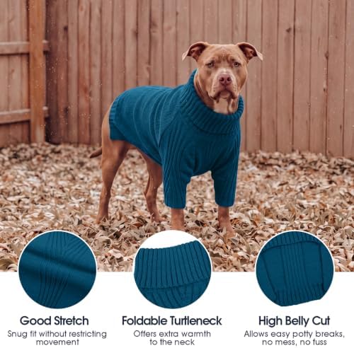 IECOii Great Dane Sweater,Extra Large Dog Sweaters for Giant Breed Dogs 4XL