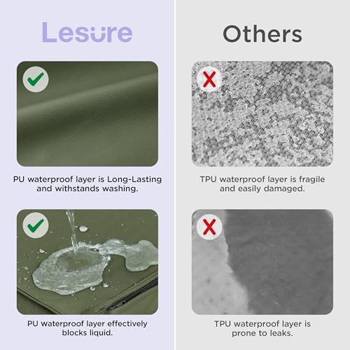 LE SURE Outdoor Waterproof Dog Beds Large Sized,Orthopedic Pet Mat,36x27In