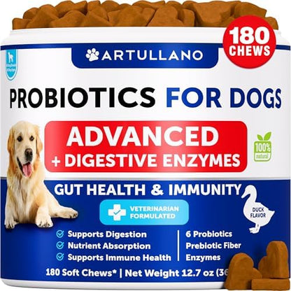 Probiotics for Dogs - 180 Chews - Dog Yeast Probiotic - Dog Probiotics
