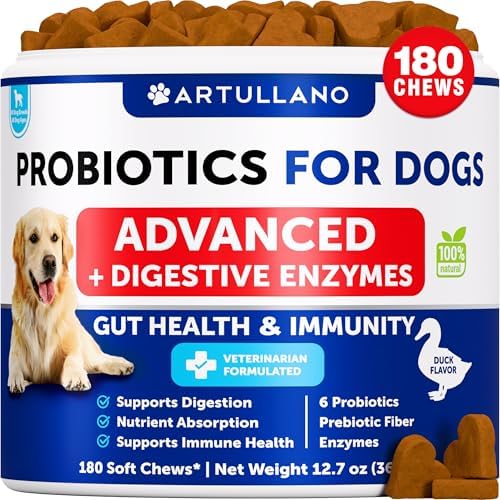 Probiotics for Dogs - 180 Chews - Dog Yeast Probiotic - Dog Probiotics