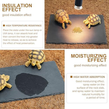 Rock Basking Platform with Bowl & Mat for Reptiles Medium