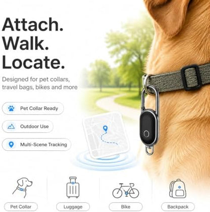 GPS Tracker for Vehicles, Hidden Tracking Device for Vehicles, Car Tracker No Subscription Work with Find My (iOS Only), Vehicle Tracker GPS Locator is Suitable for for Kids, Dogs, Key, Luggage, Bag