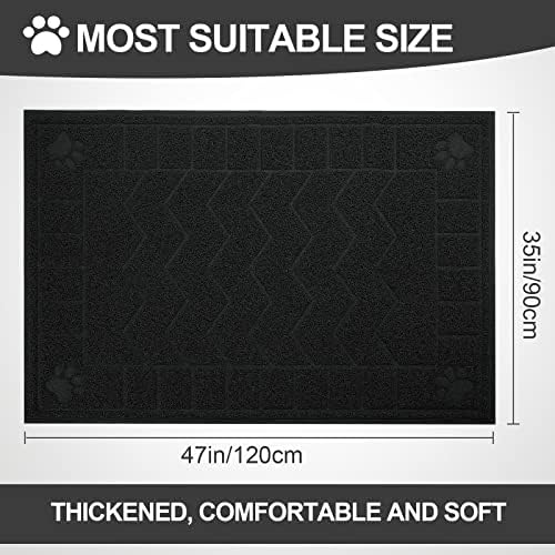 Cat Litter Box Mat, 47" x 35" Large Waterproof Litter Trapping Mat