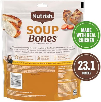 Nutrish Soup Bones Chicken Dog Chews, 23.1 oz. Bag, 11 Treats (Rachael Ray)